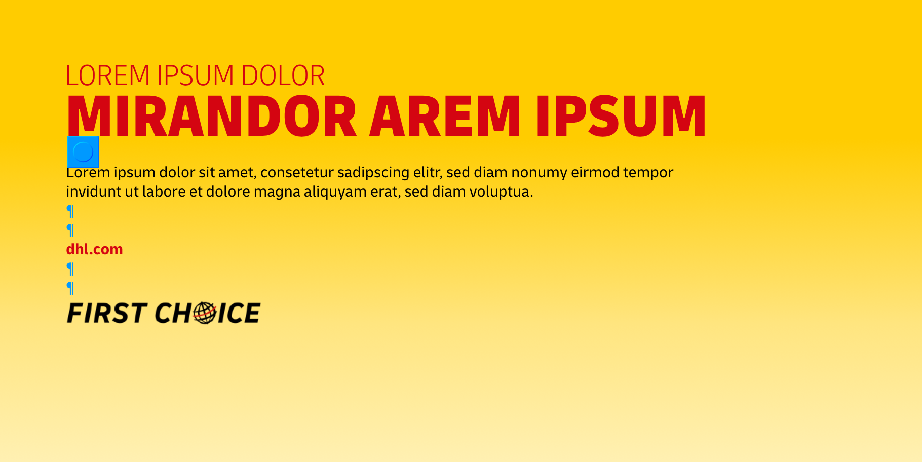 First Choice | DHL Brand Hub | www.dpdhl-brands.com