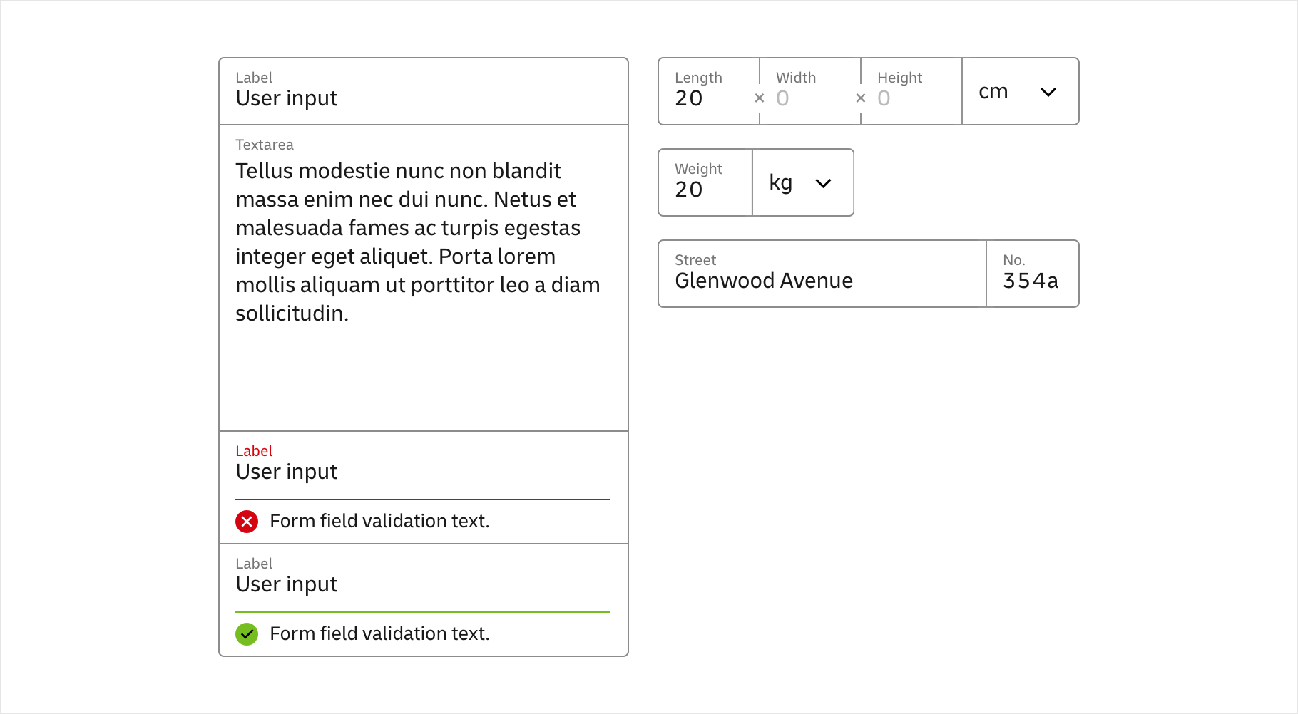 Interactive form fields