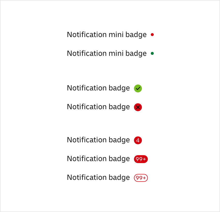 Notification badges